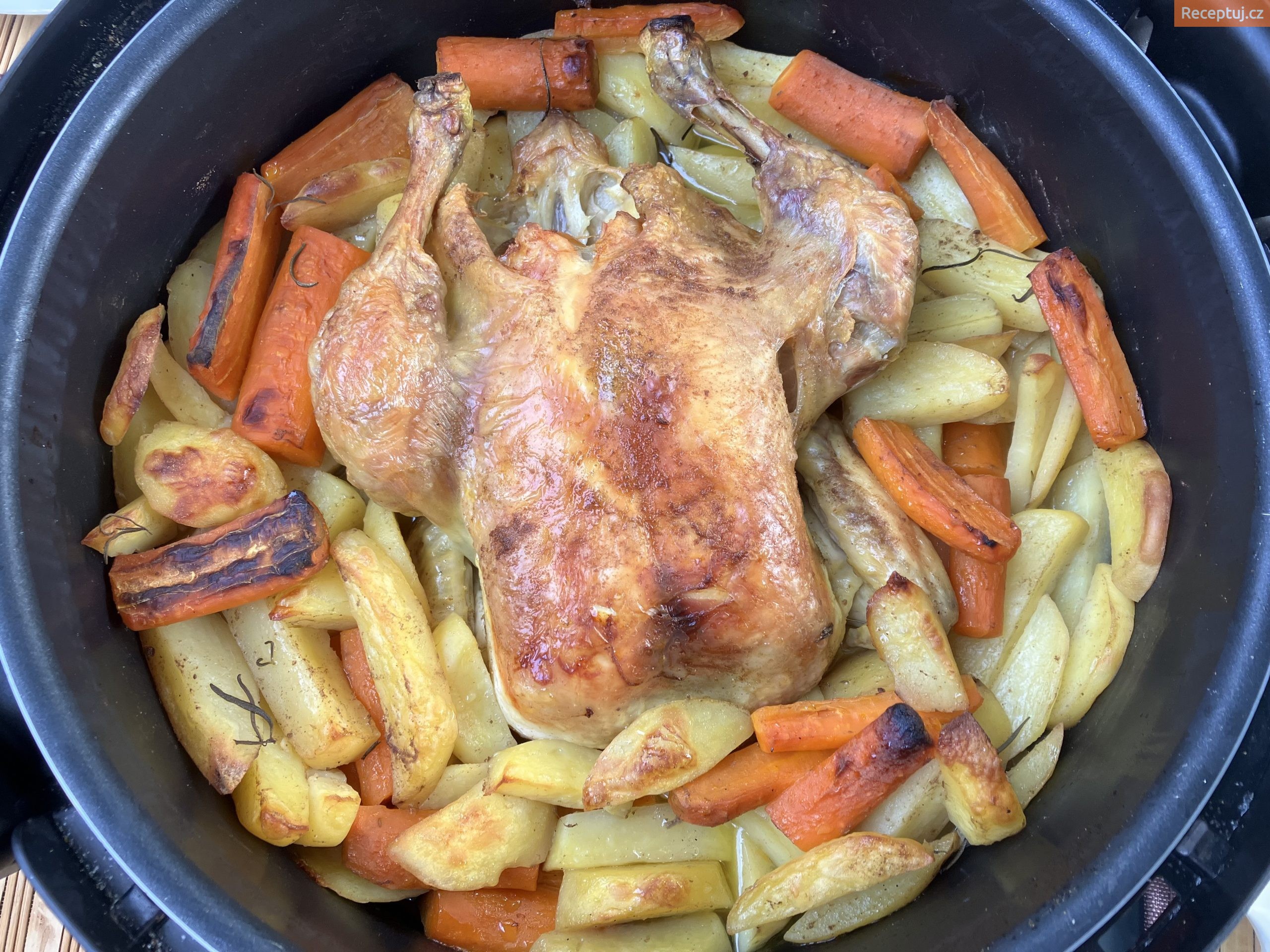 Recept Pečené kurča so zeleninou