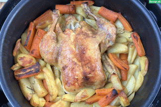 Pečené kurča so zeleninou recept